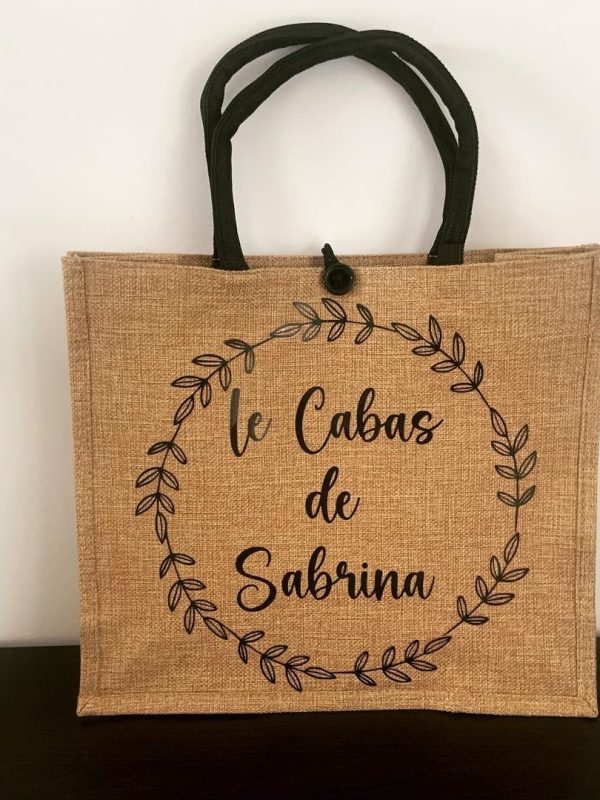 Cabas en jute personnalisé