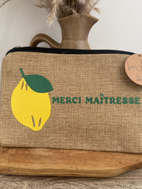 Pochette Jute citron